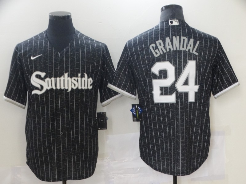 White Sox 24 Yasmani Grandal Black 2021 City Connect Cool Base Jersey,We sell and wholesale White Sox 24 Yasmani Grandal Black 2021 City Connect Cool Base Jersey on line form chian!